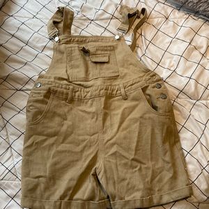 Brown XL short overalls